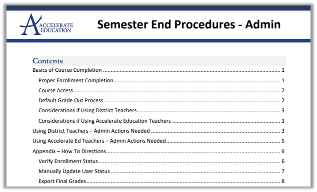 Course Administration Process Administrator Semester End Procedures – Training and Professional ...