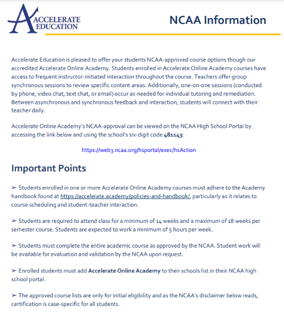 NCAA Document